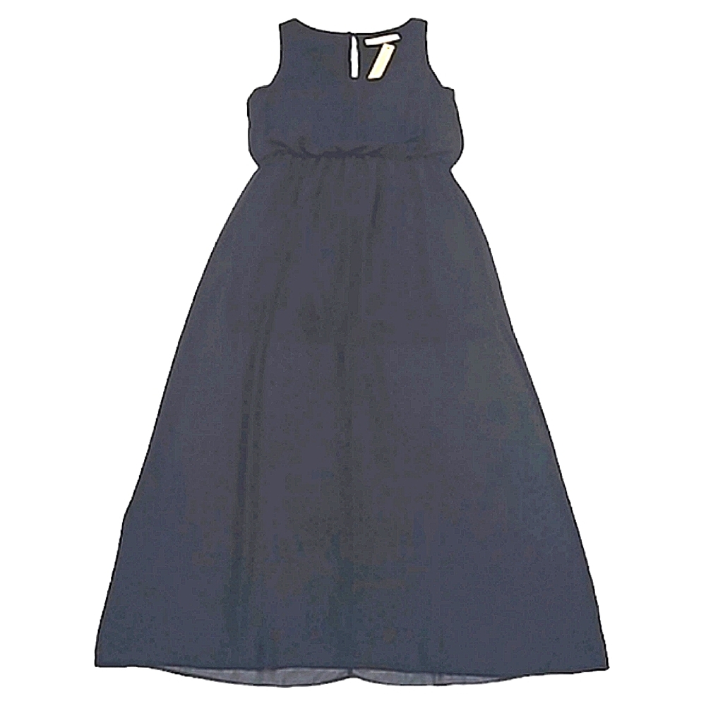 Malloy Maxi Dress Evening Sheer Flowy Skirt Solid Mini Lining Keyhole Back NWT - Picture 17 of 17
